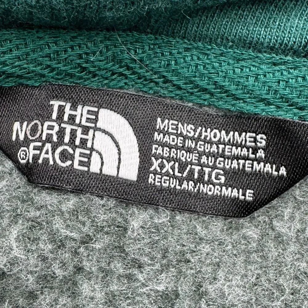 THE NORTH FACE Men's XXL Green‎ Pullover Sweatshirt Hoodie Camo Logo Pocket